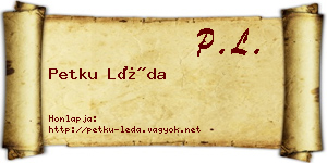 Petku Léda névjegykártya
